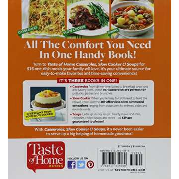 Taste of Home Casseroles, Slow Cooker & Soups Book: 515 Hearty Dishes to Savor