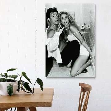 Sex and The City Mr.Big Carrie Bradshaw Toilet Sex W Poster Canvas Painting Creativity Poster and Print Wall Art Picture for Living Room Home Decoration (Unframe,20"x32")