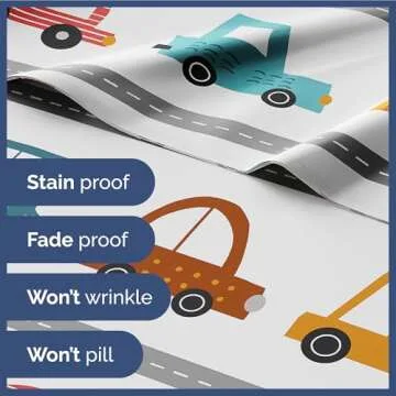 Kids Cars Twin 3 Piece Sheet Set - Boys, Girls, Teens, Toddler - Easy Fit, Deep Pockets - Breathable, Hotel Quality Bedding Sheets - Machine Washable & Wrinkle Free - Cute, Cozy & Soft - CGK Linens