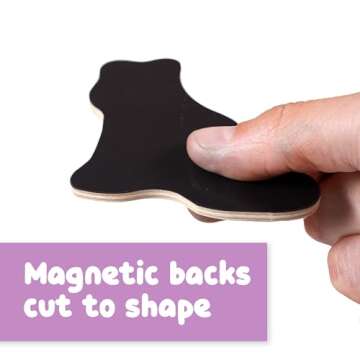 SPARK & WOW Wooden Magnets | Animals, Magnets for Kids Ages 2+ | Open-Ended Play | Adhere to Fridges, Whiteboards and More