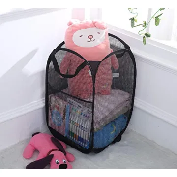 Portable Durable Mesh Laundry Hampers Collapsible Storage