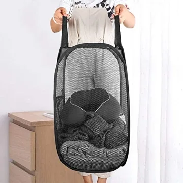Portable Durable Mesh Laundry Hampers Collapsible Storage