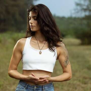 AYANA Golden Rutilated Quartz Necklace for Women - Handcrafted, Ethically Sourced Quartz Crystal for...