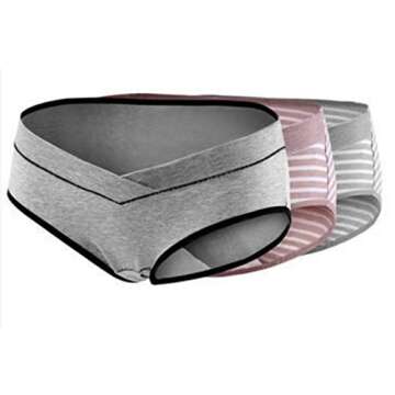 3 Pack Seamless Comfortable Portal Women Under the Bump Maternity Panties Pregnancy Underwear (S)