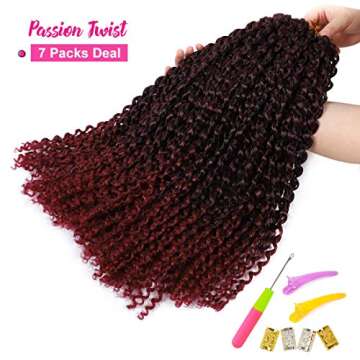 Youngther Passion Twist Crochet Hair 18 Inch for Women