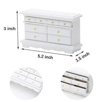 Mini Wooden Furniture Set for Home Decor and Crafts