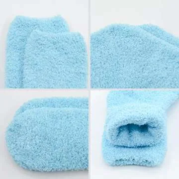 Zando Womens Winter Warm Fuzzy Fluffy Socks Casual Super Soft Crew Sock Microfiber Thick Home Sock Cozy Plush Slipper Sock 5 Pairs Vintage Solid One Size