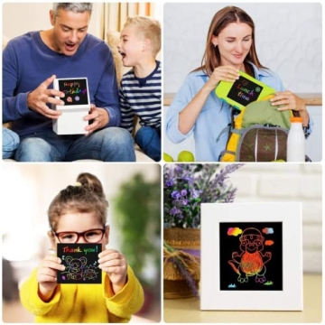 Rainbow Scratch Art Paper Mini Notes for Kids Creative Fun