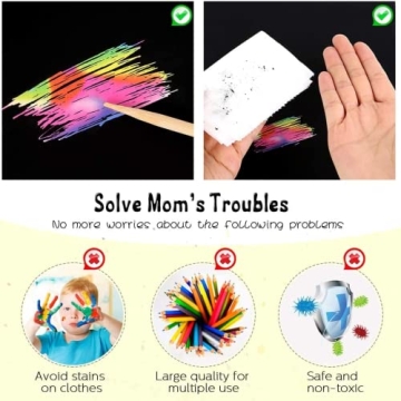 Rainbow Scratch Art Paper Mini Notes for Kids Creative Fun
