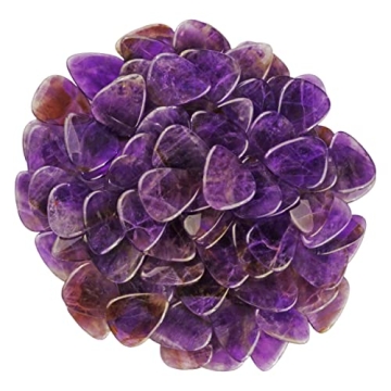 Amethyst Guitar Pick Set - Heavy Gauge Stone Plectrums