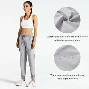 Libin Women's Cargo Joggers Lightweight Activewear Outdoor Pants
