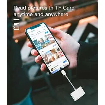 zoyuzan Camera Memory SD Card Reader Compatible for iPhone,Compatible with Lightning Male to USB Female OTG Adapter Micro TF Power Charging Splitter Charger Connector for ipad 12 11 xs xr x Camera