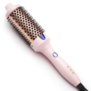 K&K Thermal Brush: 1.77 Inch Ceramic Tourmaline Ionic Hair Styler for Voluminous Curls