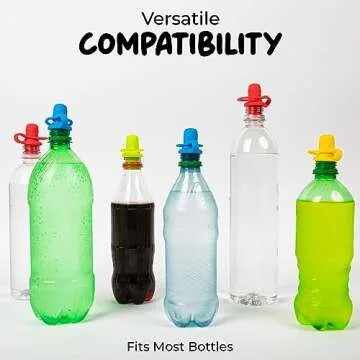 Spill-Proof Water Bottle Adapter for Kids - 4 Pack