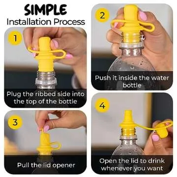 Spill-Proof Water Bottle Adapter for Kids - 4 Pack