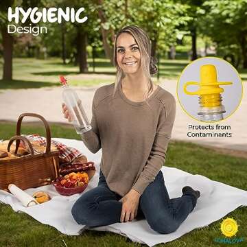 Spill-Proof Water Bottle Adapter for Kids - 4 Pack