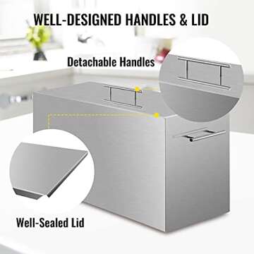 VEVOR 15 Quart Water Bath Canner - Stove Top Canning Pot with 2 Canning Racks, 304 Food Grade Stainless Steel, Flat Bottom Brushed Design, Holds 15 Quart Jars