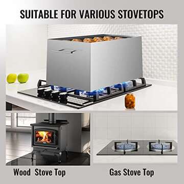 VEVOR 15 Quart Water Bath Canner - Stove Top Canning Pot with 2 Canning Racks, 304 Food Grade Stainless Steel, Flat Bottom Brushed Design, Holds 15 Quart Jars