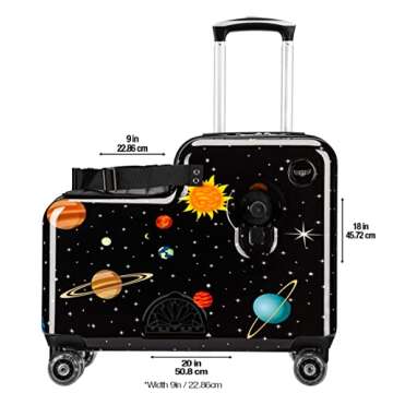 Younglingz Lil Flyer 20" Kid Ride-On Suitcase for Travel