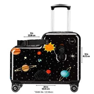 Younglingz Lil Flyer 20" Kid Ride-On Suitcase for Travel