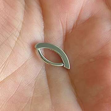 MODRSA Small Belly Button Ring Small Navel Ring Tiny Belly Button Ring Clicker Belly Button Ring Petite Belly Ring Simple Silver