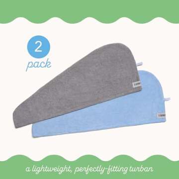 Turbie Twist Microfiber Hair Towel - Quick Dry & Gentle