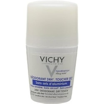 Vichy 24-Hour Aluminum-Free Roll-On Deodorant for Sensitive Skin