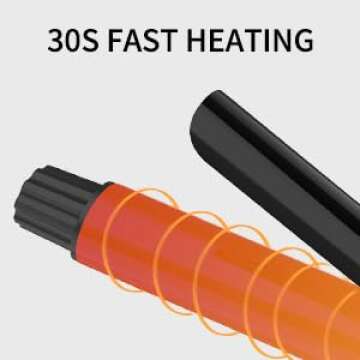 1 1/4 Inch Curling Iron with clamp Hair Curler Ceramic Coating 7INCH Long Barrel Adjustable Temp LED Display for Long Hair MCH Instant Heat up to 450°F Professional Curling Wand Dual Voltage