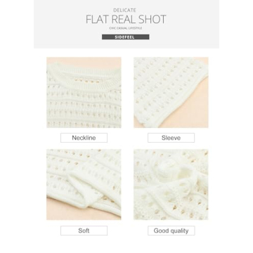 Sidefeel Women's Lightweight Crochet Sweater for All Occasions