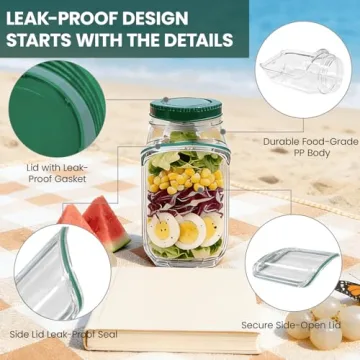 TJR Salad Pod – Leakproof Vertical Salad Container