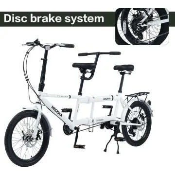 Foldable Adult Tandem Bike for Family Adventures