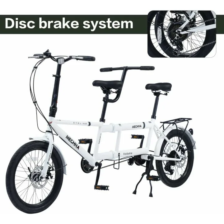 Foldable Adult Tandem Bike for Family Adventures