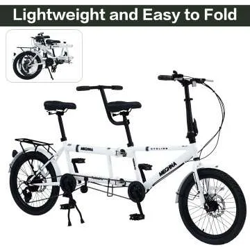 Foldable Adult Tandem Bike for Family Adventures