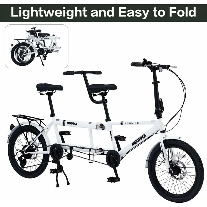 Foldable Adult Tandem Bike for Family Adventures