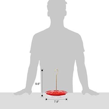 Juegoal 12 oz Hanging Hummingbird Feeder with 8 Feeding Ports