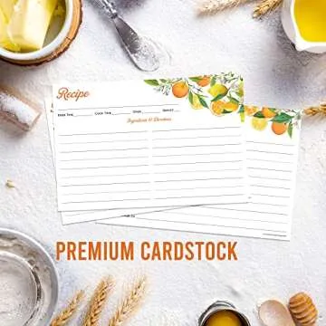 SwiftCube 4x6 Recipe Cards | 60 Pack | Durable & Beautiful Design
