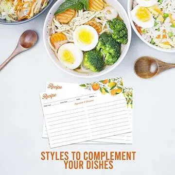 SwiftCube 4x6 Recipe Cards | 60 Pack | Durable & Beautiful Design