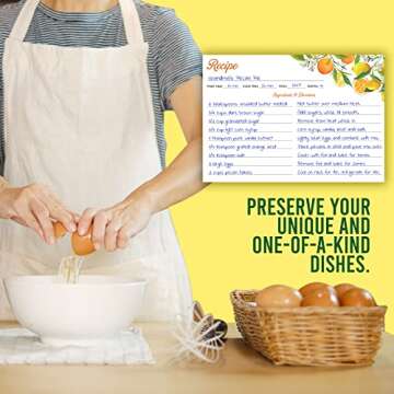 SwiftCube 4x6 Recipe Cards | 60 Pack | Durable & Beautiful Design