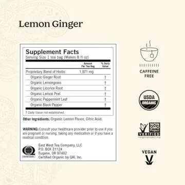 Yogi Tea Ginger Variety Sampler - 16 Bags per Pack (3 Packs) - Caffeine-Free, Organic Digestive Teas - Includes Ginger, Mango & Lemon Flavors