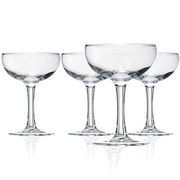 Luminarc N2642 Assorted Brew Bar Craft Coupe Martini Glass, 5.5 oz, Clear