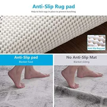 TJWODO Non Slip Area Rug Pads - Safe & Eco-Friendly Solution
