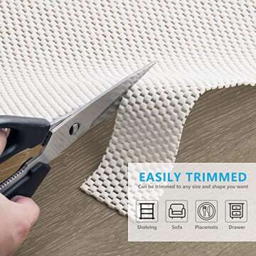 TJWODO Non Slip Area Rug Pads - Safe & Eco-Friendly Solution