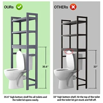 Homykic Bamboo 3-Tier Over-The-Toilet Organizer Rack