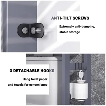 Homykic Bamboo 3-Tier Over-The-Toilet Organizer Rack