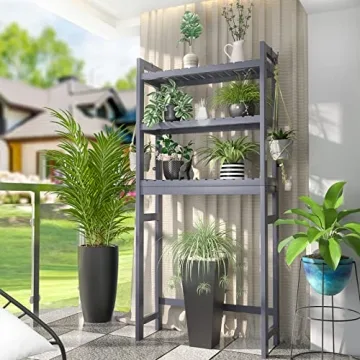 Homykic Bamboo 3-Tier Over-The-Toilet Organizer Rack