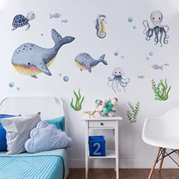 Mfault Under The Sea Wall Decal Stickers for Kids Room Decor