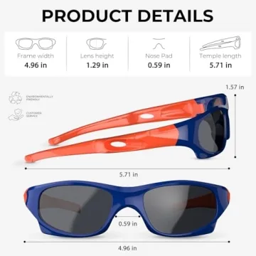 VATTER Youth Baseball Polarized Sunglasses for Kids