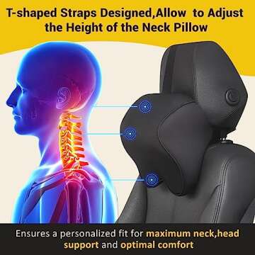Adjustable Anzhixiu Car Neck Pillow - Comfort for Driving