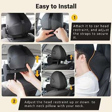 Adjustable Anzhixiu Car Neck Pillow - Comfort for Driving