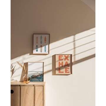 HAUS AND HUES 8x10 Frame Set of 9-8x10 Wood Picture Frame Wood Frames 8x10 Wood Frame Natural Wood Picture Frames Light Wood Frame 8x10 Picture Frame Wood Color Frame Natural Wood Frame